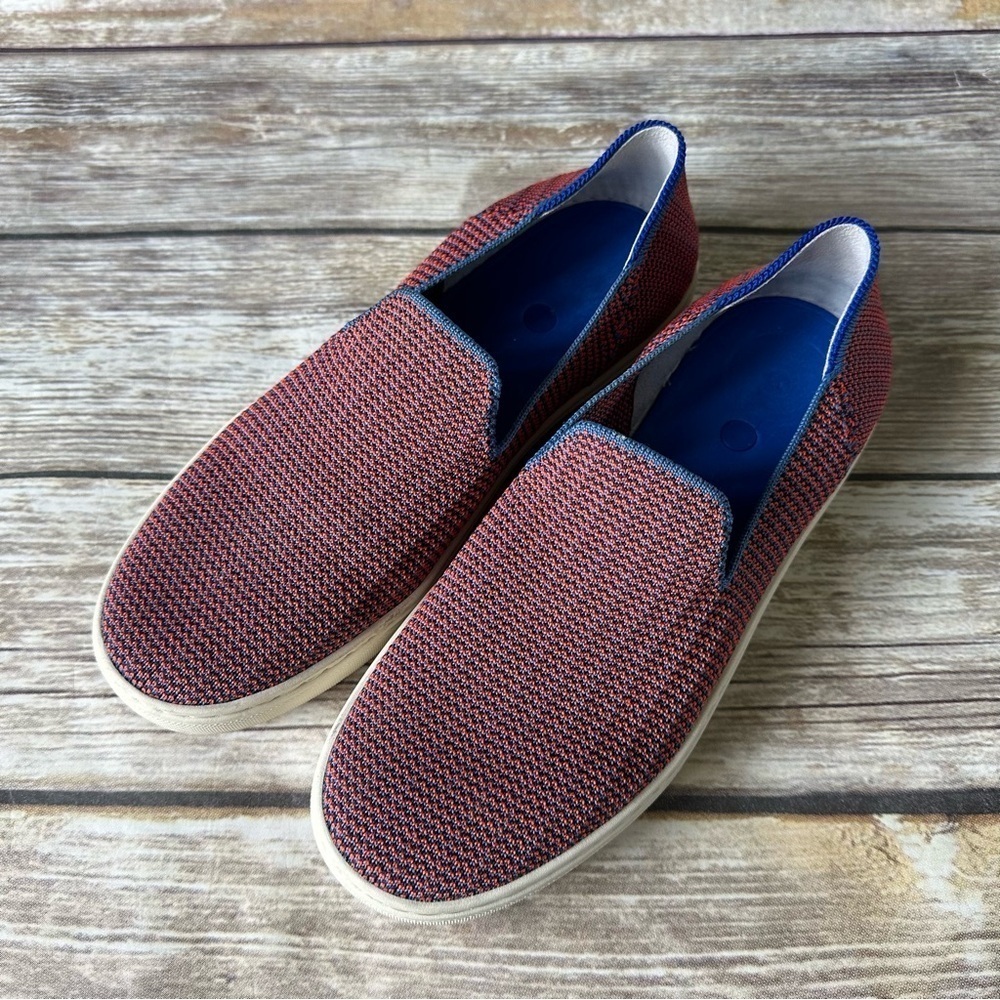Rothy’s Tangerine Triple Stitch Slip On Sneakers Shoes 7.5